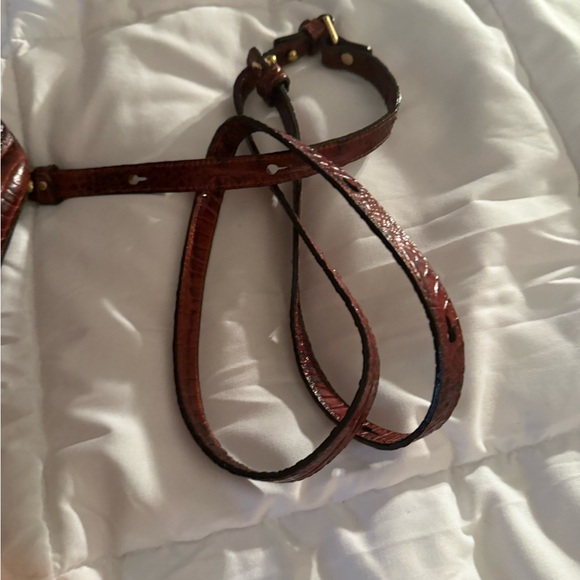 Brahmin Rich Brown Crocodile-Embossed Shoulder Bag - Picture 8 of 8